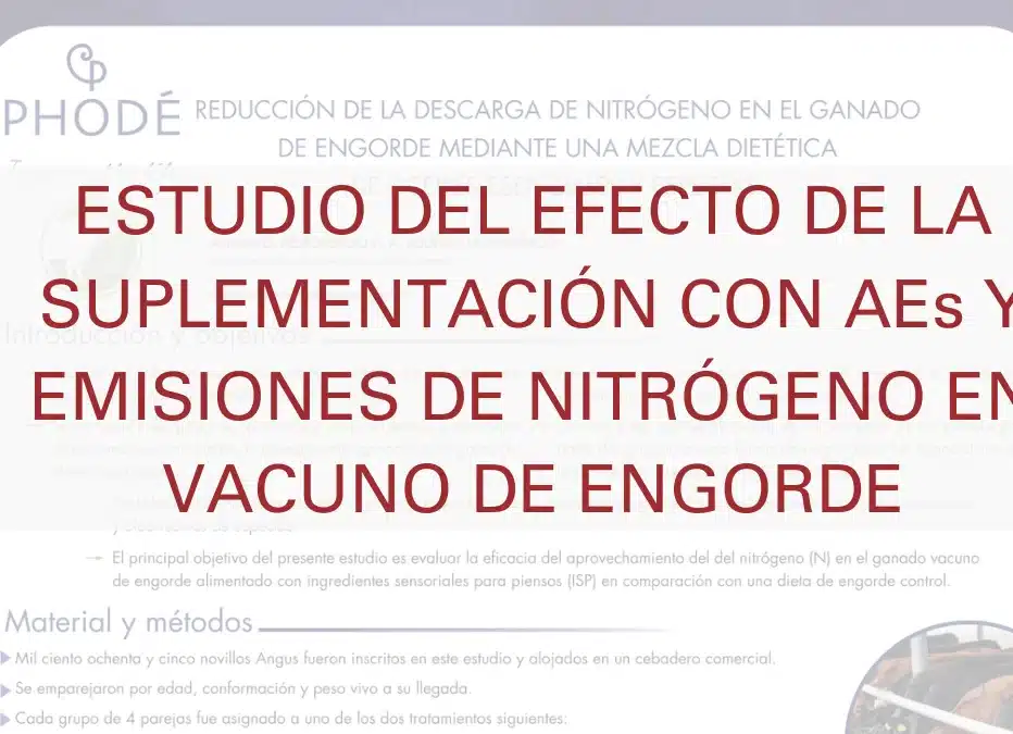 ESTUDI DE L’EFECTE DE LA SUPLEMENTACIÓ AMB AES I EMISSIONS DE NITROGEN A BOVÍ D’ENGREIX
