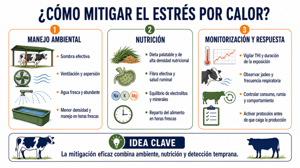 Estrategias de mitigación del estrés por calor en rumiantes